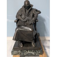 Bronze Sculpture of Nicolaus Copernicus by Teodor Rygier Historical Collectible 1893