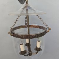 Vaughan Petite Bell Jar Blown Glass Lantern Pendent Fixture