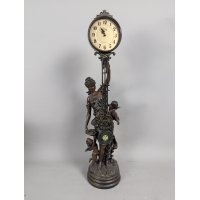 Design Toscano Flora Figural Pendulum Clock Neoclassical Art Nouveau Home Decor