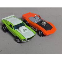 Vintage Hasbro Amaze-A-Matics Ford Mustang & Corvette Roadster Toy Cars Collection