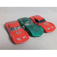 Vintage Lancer Mako Shark Corvette 1/24 Scale Slot Car Bodies Collection of 3