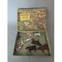 Beton Toys Dairy Farm Cattle Range Playset No. 171 Vintage Collectible Toy Figures