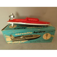Vintage 1955 Wen-Mac Corvette Hydro Gas Powered Toy Boat with Original Box
