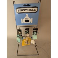 Vintage Strom'Bolid Slot Car Parts Display Rack with NOS Parts by Strombecker