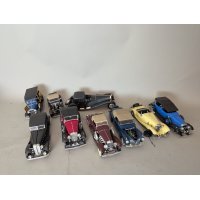 Collection of Vintage Assembled Plastic Model Kits American European Cars Classic Antiques