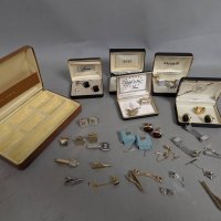 Tie Clips and Cuff Links in Assorted Styles with Cases