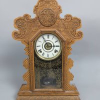 Antique Gingerbread Mantle Clock by The E Ingraham Co