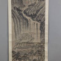 Traditional Chinese Shan Shui Landscape Hanging Scroll Painting