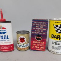 4 Vintage Automotive Lubricant and Additive Containers