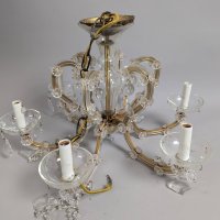 Maria St Clair Glass & Metal Chandelier w/ Prisms 