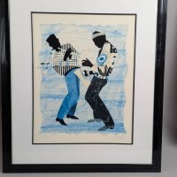 Limited Edition Print Depicting Jazz Musicians Signed and Numbered by Artist