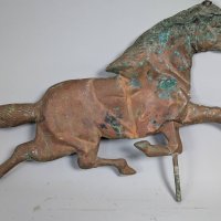 Antique Running Horse Copper and Zinc Weathervane with Natural Patina