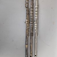 Three Antique Silver Flutes by Blessing Majestic and Gemeinhardt