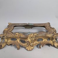 Antique Bronze French Ornate Clock Base with Decorative Motifs