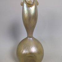 Loetz Art Nouveau Iridescent Glass Vase in Candia Papillon Decor