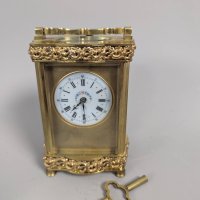 French Victorian Ornate Brass Carriage Clock Circa 1880