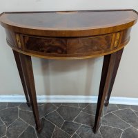 Hekman Federal-Style Demilune Console Table with Inlay Detailing