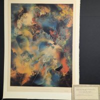Limited Edition Lithograph Signed by Leonetto Niemann Depicting Abstract Composition