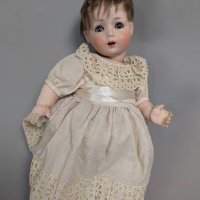 Antique German Bisque Doll Hanna by Schoenau & Hoffmeister  Blue Sleep Eyes