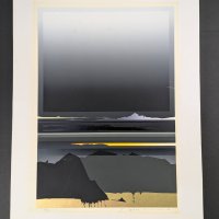 Silkscreen Print Titled Night Glow II by Tetsuro Sawada
