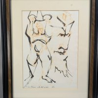 Abstract Ink Drawing by Willem de Kooning