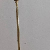 Brass Bridge Floor Lamp with Gooseneck Arm and Ornate Base